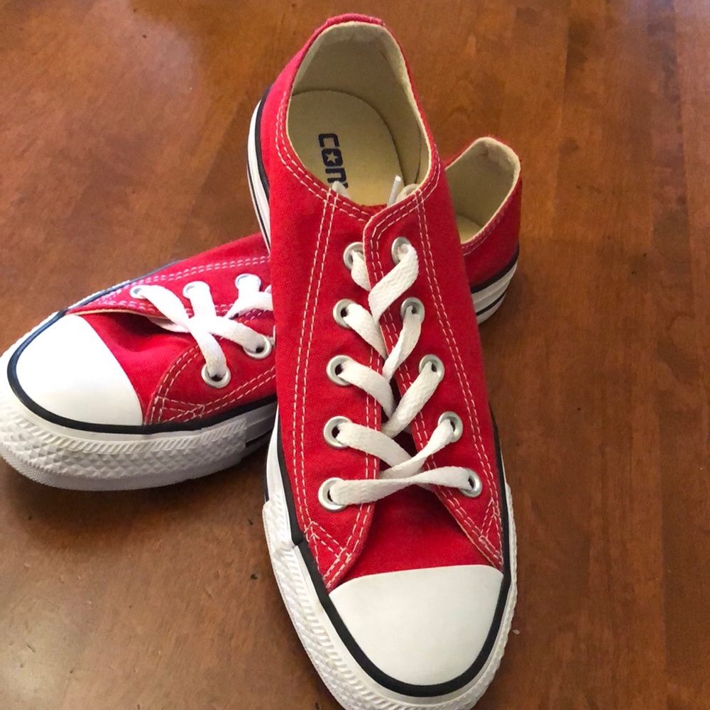 Red Converse sneakers